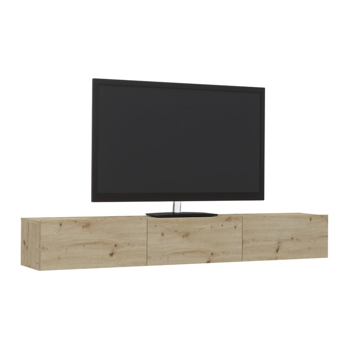Comoda TV haaus Elba, Stejar Artisan, 180 x 30 x 25 cm