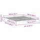 Cadru pat VidaXL, alb, 200x220cm, lemn masiv de pin, cu spatii de depozitare