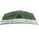 Cort camping VidaXL pentru 6 persoane, poliester, 762x655x218cm, verde