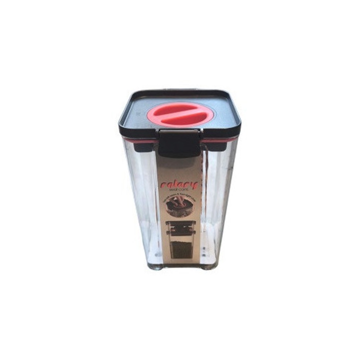 Recipient alimente din plastic cu capac, 1800 ml, Clini 4X-0424