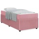 Pat cu saltea, VidaXL, roz, 90x200cm, material catifea, cu structura din lemn stratificat