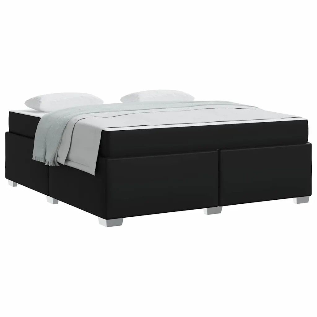 Limitator Rama Pat Pat cu rama din lemn, VidaXL, 180x200cm, sintetic, negru, cu saltea de ...