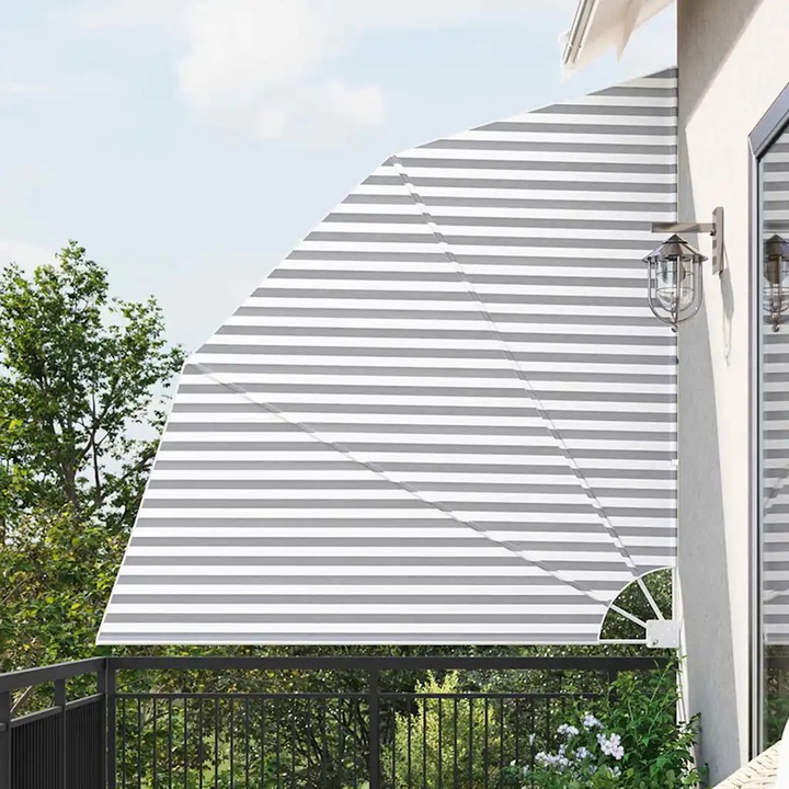 Ecran de privatitate pliabil VidaXL antracit si alb 210x210cm