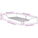 Cadru pat VidaXL, 80x210cm, lemn masiv de pin, cu sertar, alb