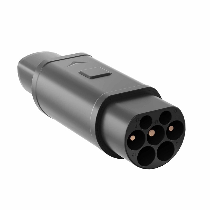 Akyga töltőadapter, AK-SC-E23 Type2 Tesla-hoz, 32A, IP55, kompakt