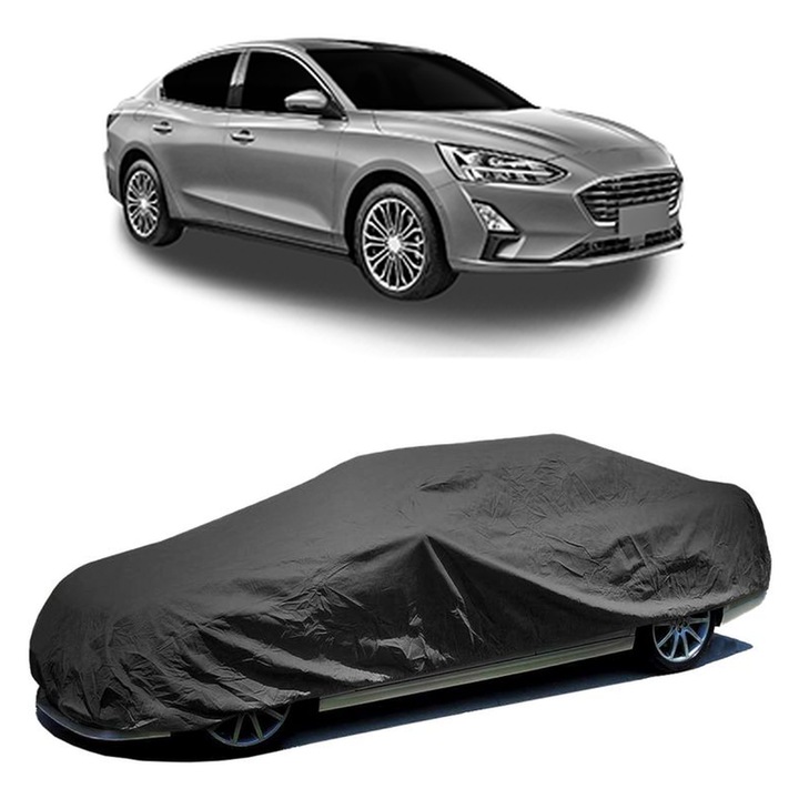 Husa auto tip prelata, CarPassion, impermeabila, rezistenta UV, negru, pentru FORD FOCUS IV Saloon (HM) 2018