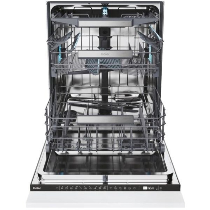 Masina de spalat vase incorporabila Haier XS 4A4M4PB, 14 seturi, 10 programe, 60 cm, Clasa A, panou comanda negru