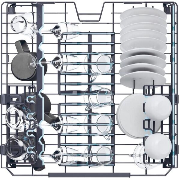 Masina de spalat vase incorporabila Haier XS 4A4M4PB, 14 seturi, 10 programe, 60 cm, Clasa A, panou comanda negru