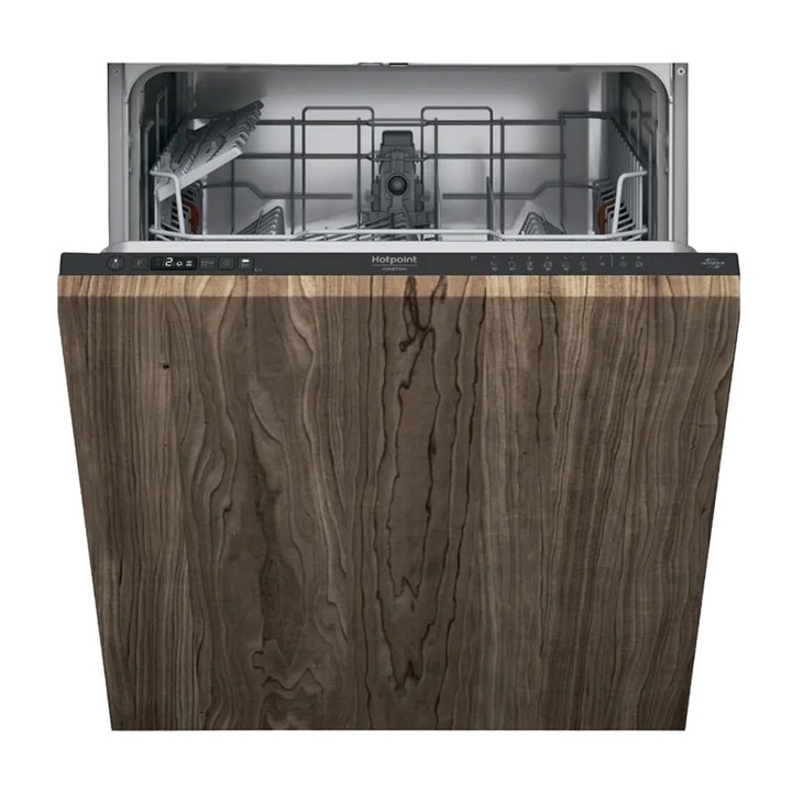 Вградена съдомиялна машина Hotpoint-Ariston H2I HD526 A, Бързо измиване/сушене, Дезинфекция, Лека нощ, 9 програми, 14 комплекта чинии, 60 см, Клас E