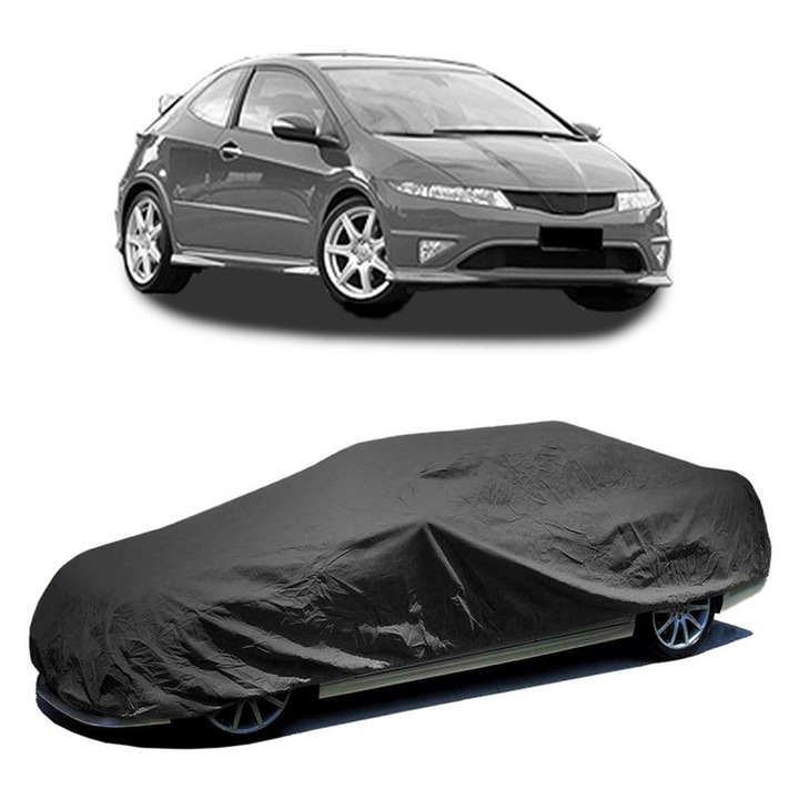 Husa de protecție auto CarPassion pentru Honda Civic VIII Hatchback, impermeabilă, rezistentă la UV, neagră