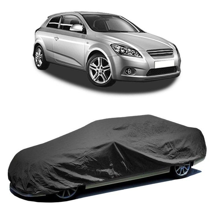 Husa auto CarPassion pentru KIA CEE'D Hatchback 2006-2012, impermeabilă, rezistentă la intemperii, negru