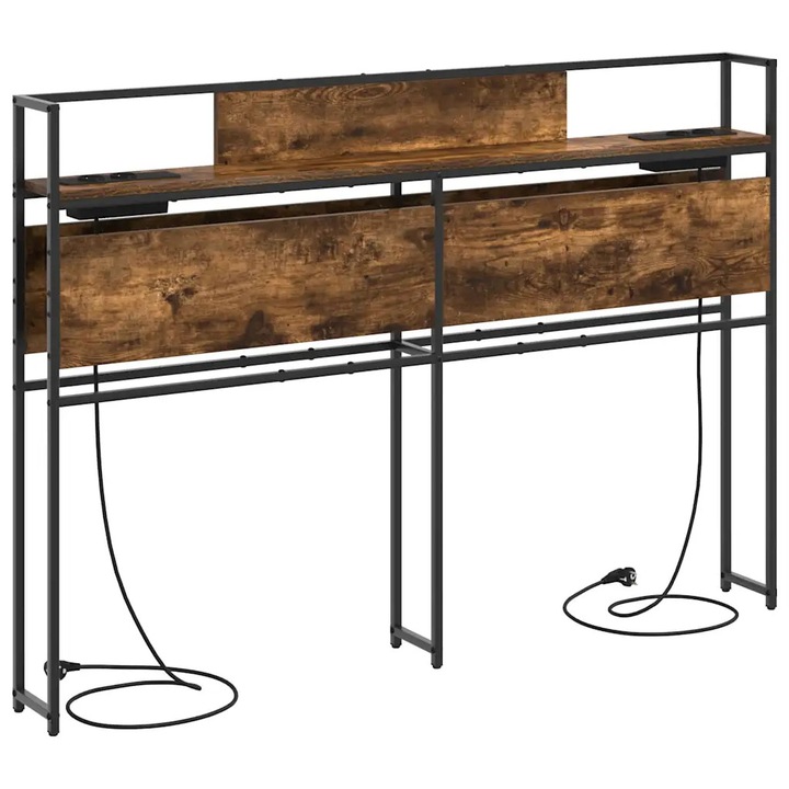 Tablie de pat cu depozitare VidaXL, stejar maro, 160 cm