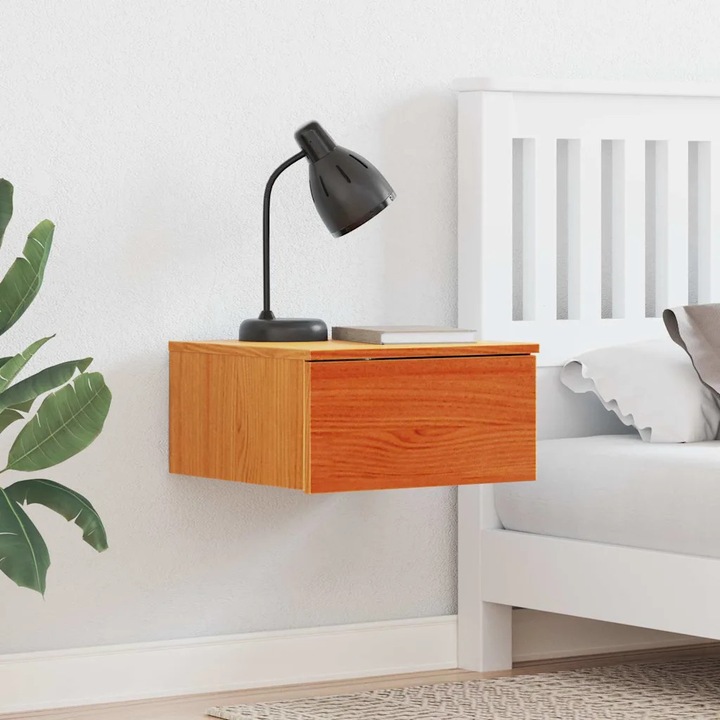 Masuta de noapte set 2 bucati, VidaXL, woskowy braz, 37x35x18.5cm