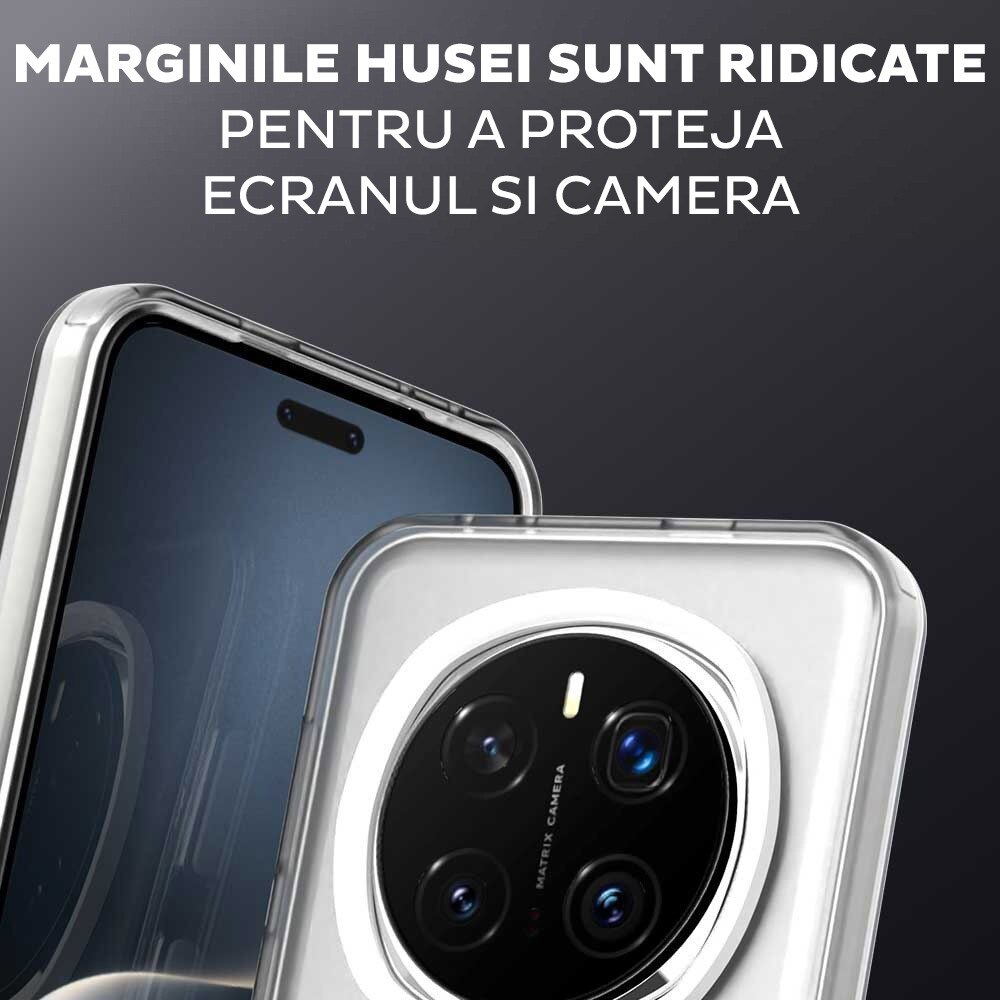 Husa pentru Honor Magic 7 Pro DaDen® CandyCase MagSafe, Antisoc, Incarcare wireless, Butoane protejate, Alb