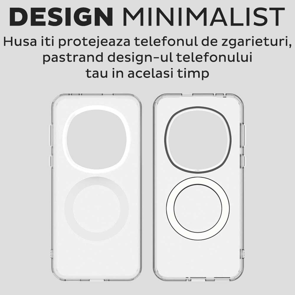 Husa pentru Honor Magic 7 Pro DaDen® CandyCase MagSafe, Antisoc, Incarcare wireless, Butoane protejate, Alb