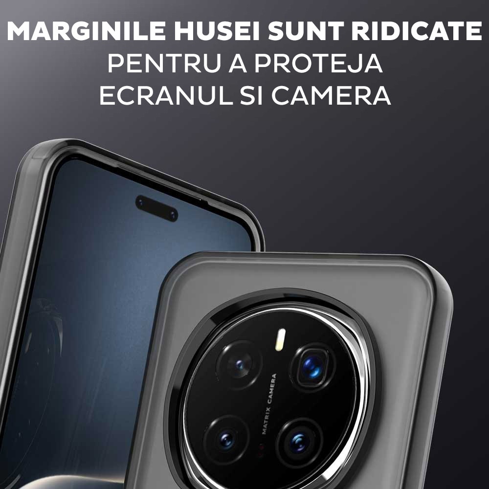 Husa pentru Honor Magic 7 Pro DaDen® CandyCase MagSafe, Antisoc, Incarcare wireless, Butoane protejate, Negru