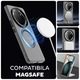 Honor Magic 7 Lite / X9c DaDen® CandyCase MagSafe tok, ütésálló, vezeték nélküli töltés, védett gombok, fekete