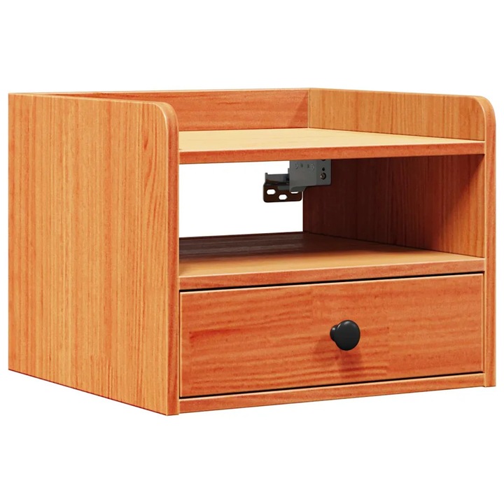 Noptiera vidaXL, Maroniu cerat 38 x 36 x 29, 5 cm Lemn masiv de pin