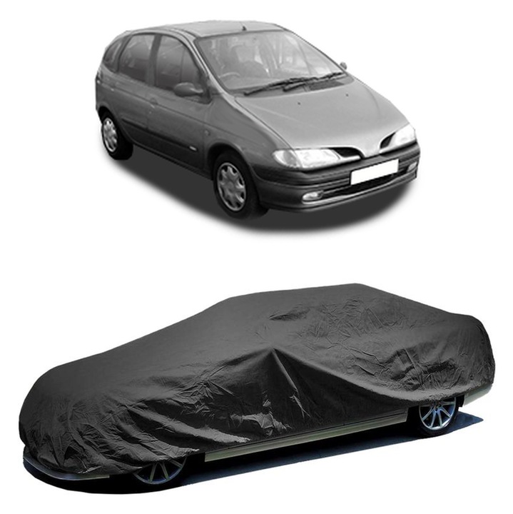 Husă auto CarPassion pentru Renault Megane Scenic, impermeabilă, rezistentă UV, neagră