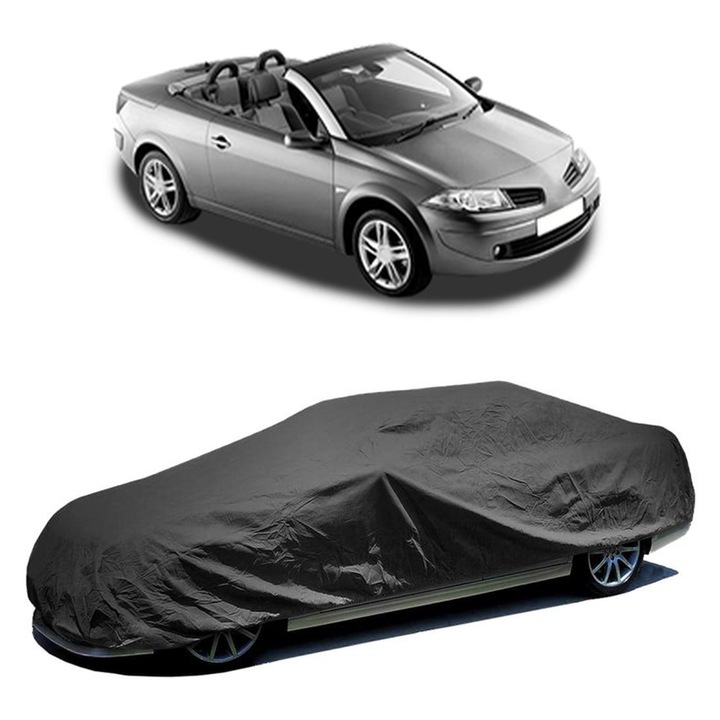 Husa auto CarPassion pentru RENAULT MEGANE II Coupe-Cabriolet, impermeabilă, rezistentă la intemperii, neagră