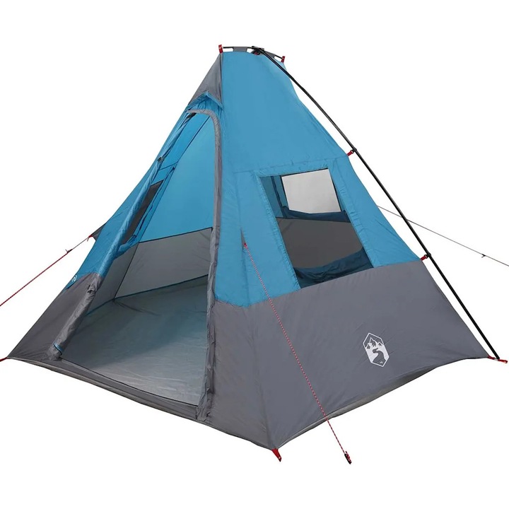 vidaXL Tipi sátor tetővel tárolóval Kék 383 x 338 x 217 cm taft 42001167