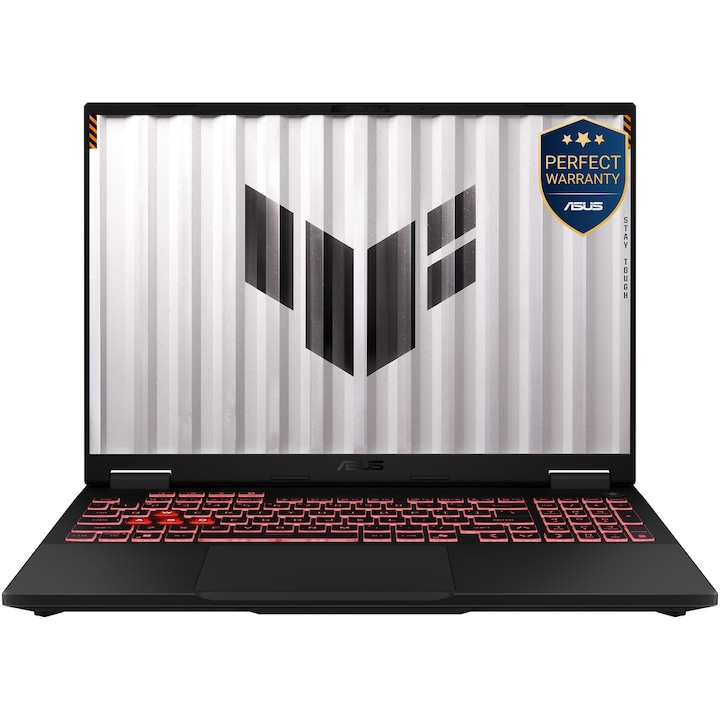 Лаптоп Gaming ASUS TUF A16 FA608PP, AMD Ryzen™ 9 8940HX до 5.3GHz, 16'', Full HD+, WUXGA, 165Hz, IPS, 32GB DDR5 RAM, 1TB SSD, NVIDIA® GeForce RTX™ 5070 8GB GDDR7, No OS, Jaeger Gray