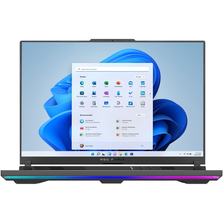 ROG Strix G16 G614FR gamer laptop, AMD Ryzen™ 9 9955HX3D processzorral akár 5,4 GHz-ig, 16'', 2,5K, WQXGA, IPS, 240Hz, 32GB DDR5 RAM, 1TB SSD, NVIDIA® GeForce RTX™ 5070 Ti 12GB GDDR7, Windows 11 Pro, Eclipse Gray