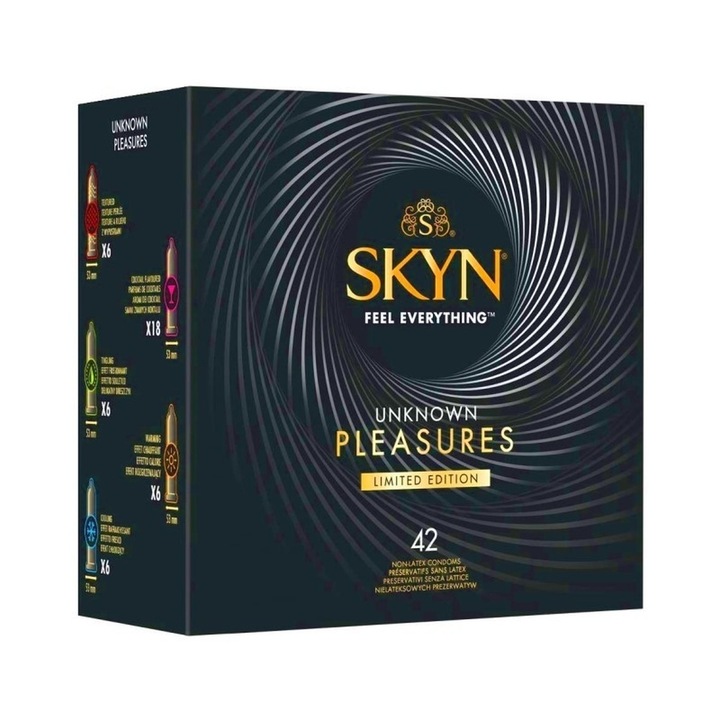 Skyn Pleasures Latex Mentes óvszer, 42 db