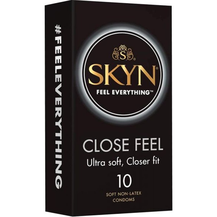 Презервативи Unimil SKYN Close Feel, 10 бр., 51 мм x 180 мм, без латекс