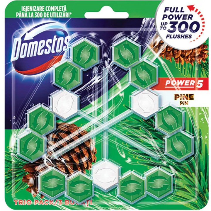 Odorizant solid pentru toaletă Finish, Pine, 35g