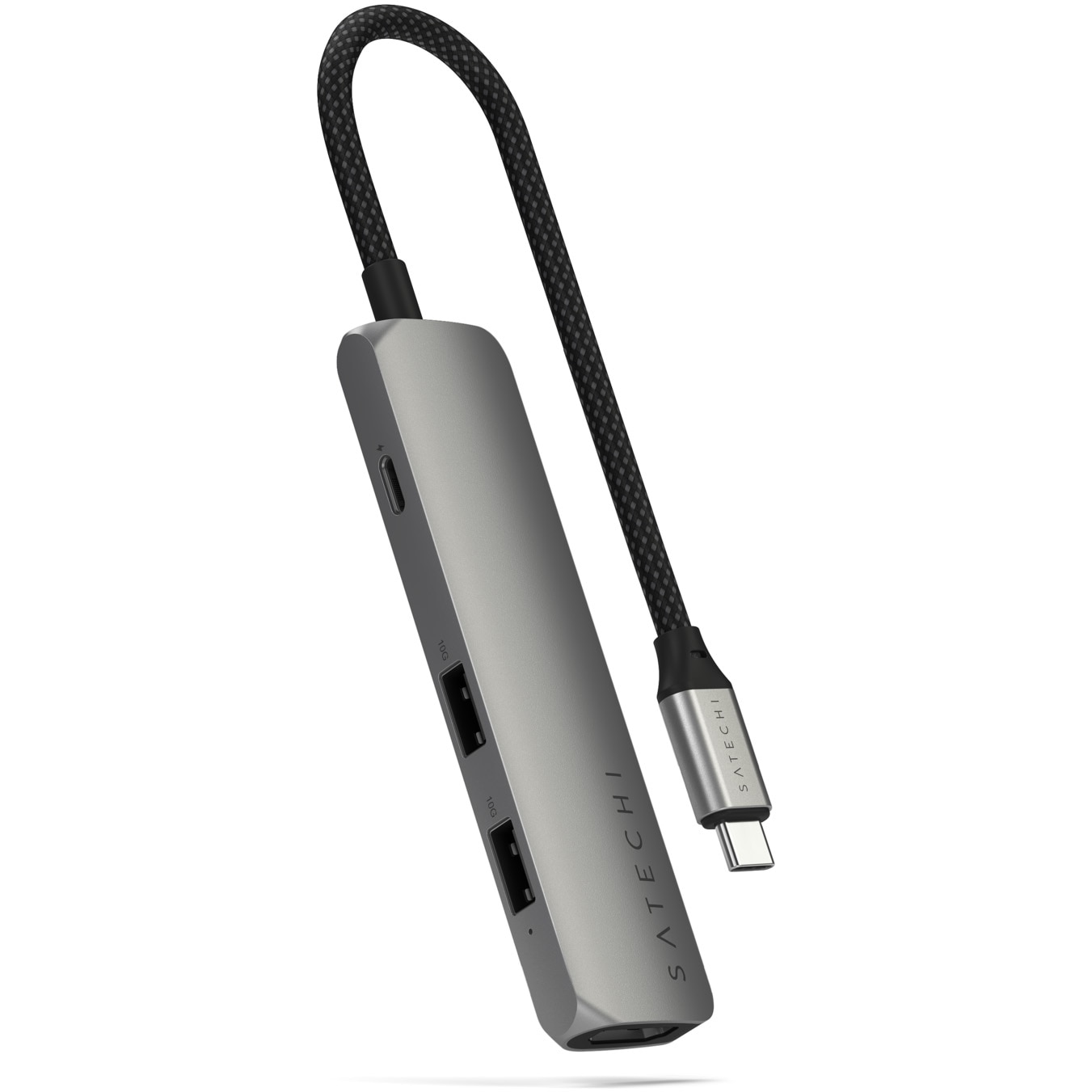 Adaptor Satechi USB-C, Multiport 4-in-1, Slim, 4K, space gray