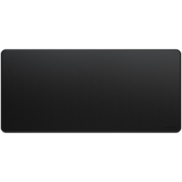Mousepad Satechi Premium pentru birou din piele ecologica, 68 cm x 31.4 cm, 454g, negru