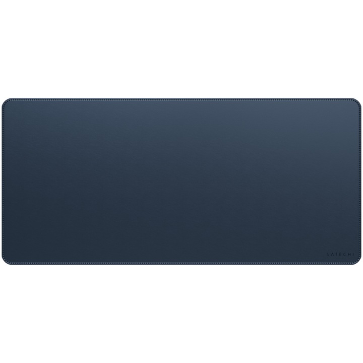 Mousepad Satechi Premium pentru birou din piele ecologica, 68 cm x 31.4 cm, 454g, albastru