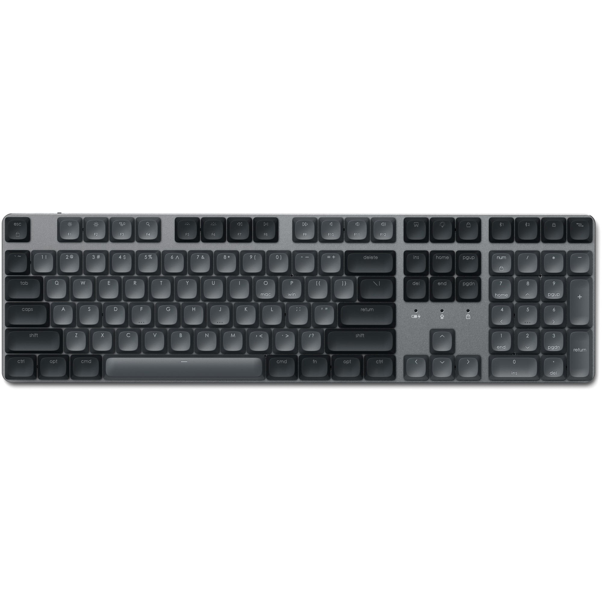 Tastatura mecanica retroiluminata Satechi SM3 Slim, Bluetooth, layout US, gri/negru