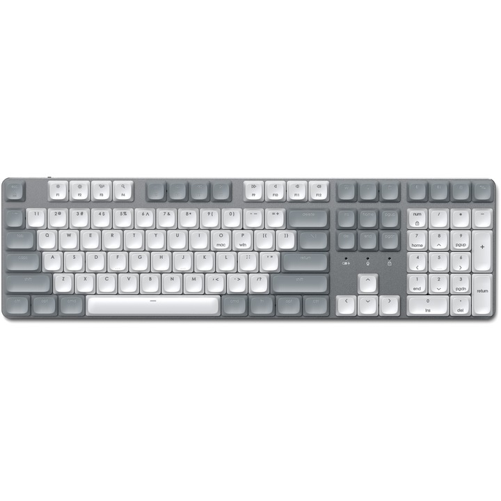 Tastatura mecanica retroiluminata Satechi SM3 Slim, Bluetooth, layout US, alb/gri