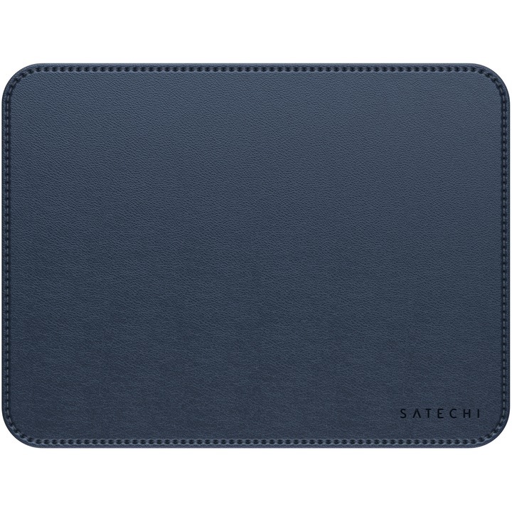 Mousepad Satechi Premium din piele ecologica, 24.9 cm x 19.0 cm, 116g, albastru