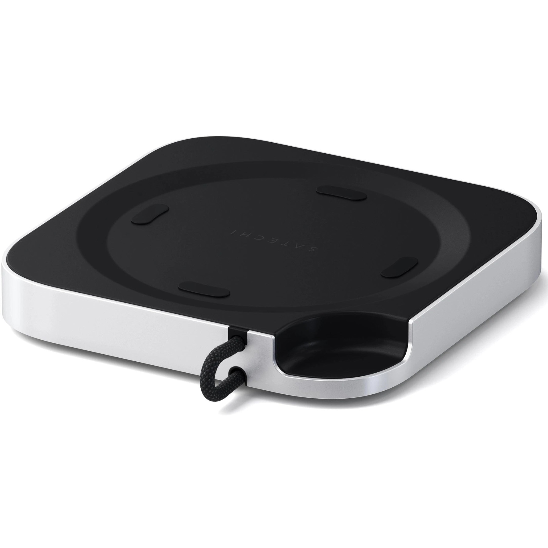 Suport Satechi si Hub pentru Mac, Mini, M4 cu slot SSD, alb - eMAG.ro