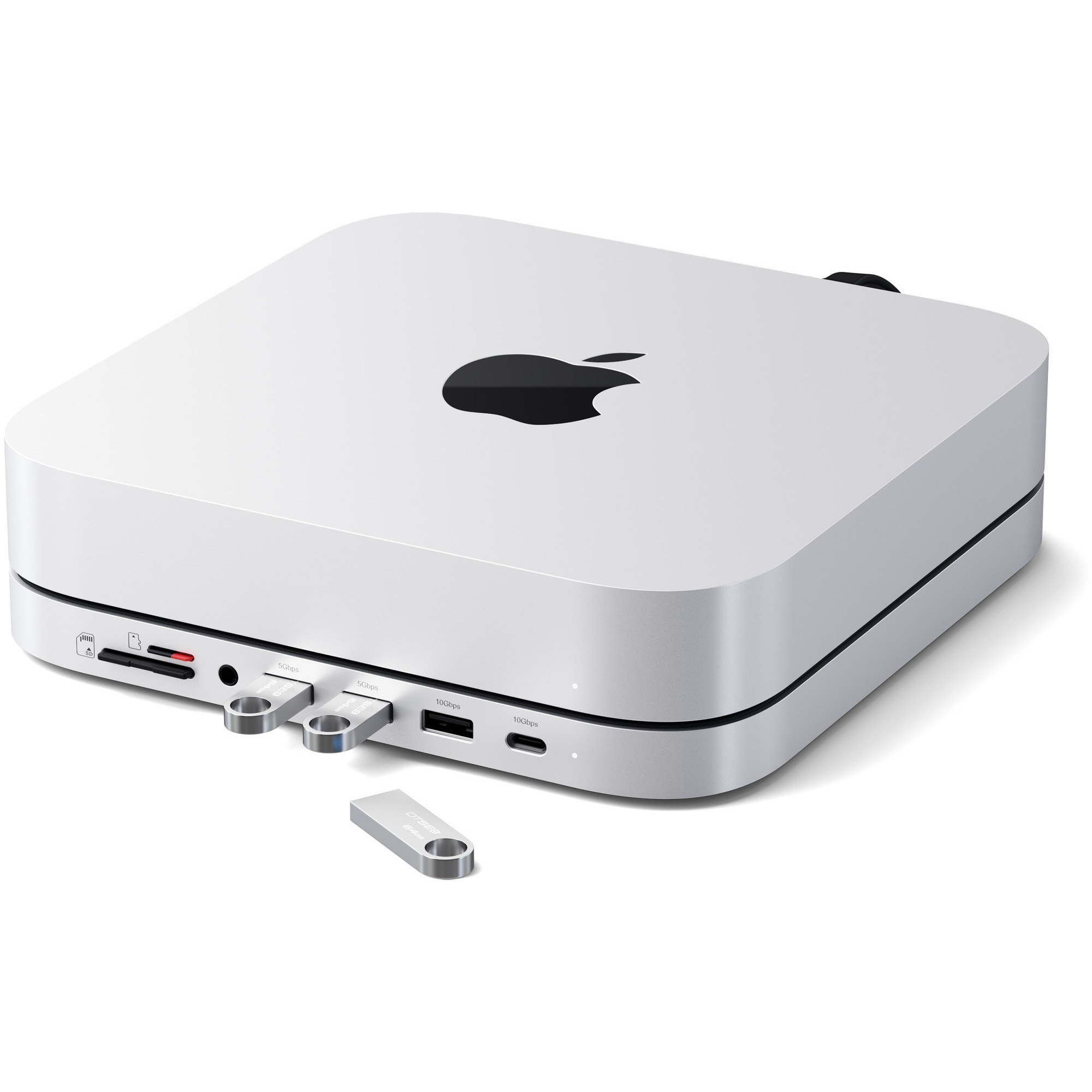 Suport Satechi si Hub pentru Mac, Mini, / Studio (1x USB-C 3.2, 1x