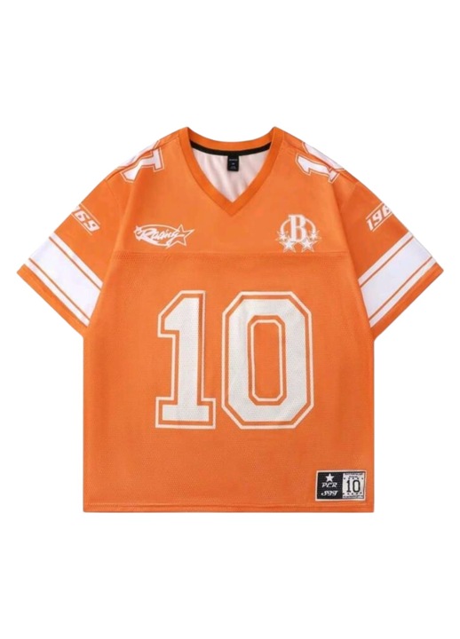 Férfi pólóing, narancssárga, sport, L