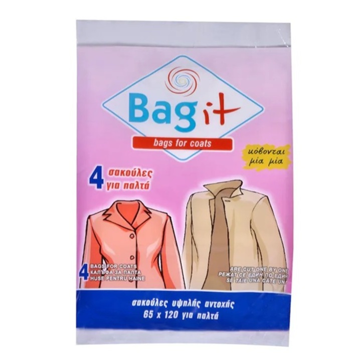 Huse Depozitare Paltoane Transparente 65x120cm - 4buc