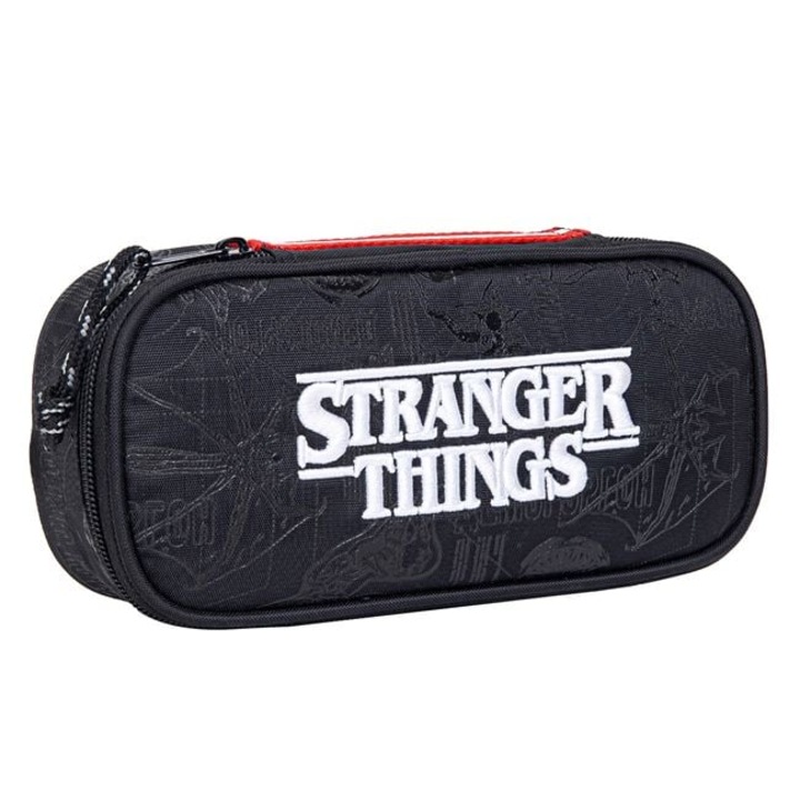 Ученически несесер Stranger Things, Овален, 22x10x4см, Черен