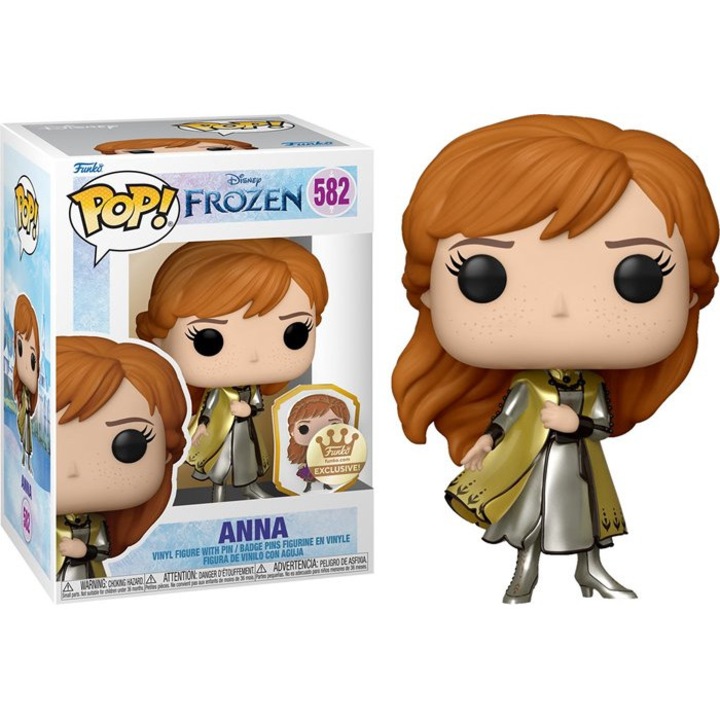 Figurina Funko POP Disney Frozen 582 Anna metallic, 10cm, multicolor, material vinil