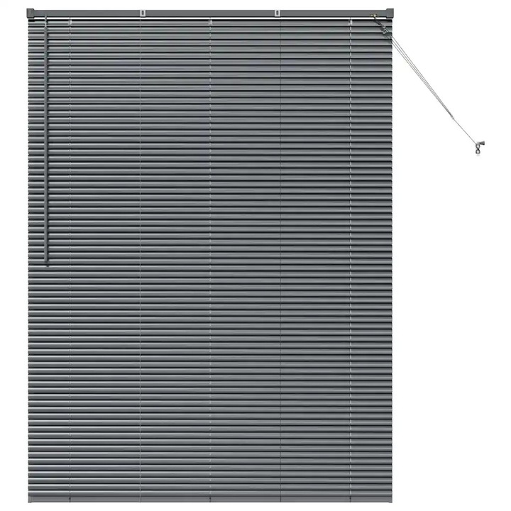 Вертикални щори vidaXL, Тъмен сив 175 x 130 см Алуминий