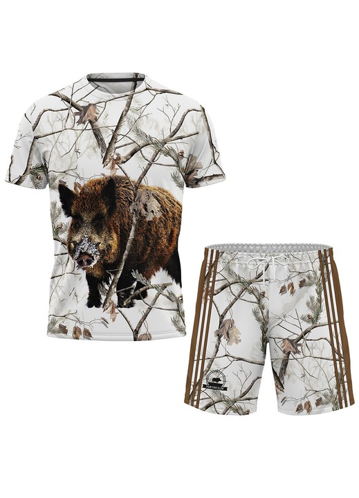 Rövidnadrág és póló szett vaddisznó mintával 35.20, 2 darabos, többszínű