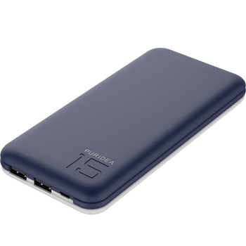 Acumulator extern Puridea S3s, 15000 mAh, 2xUSB, Alb / Albastru Acumulator extern Puridea S3s, 15000 mAh, 2xUSB, Alb / Albastru