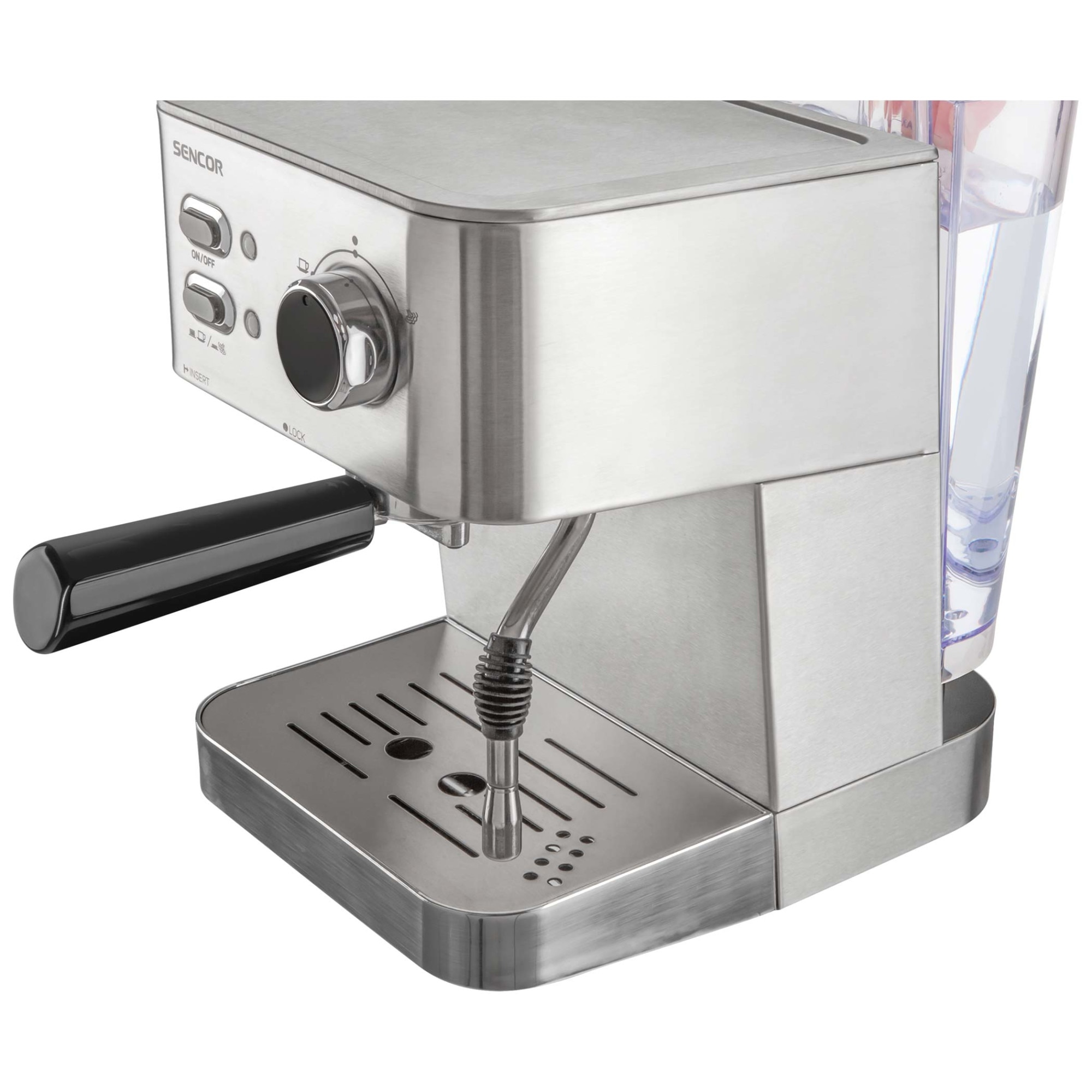 Espressor Sencor 15 bar, inox, capacitate 1.25 l