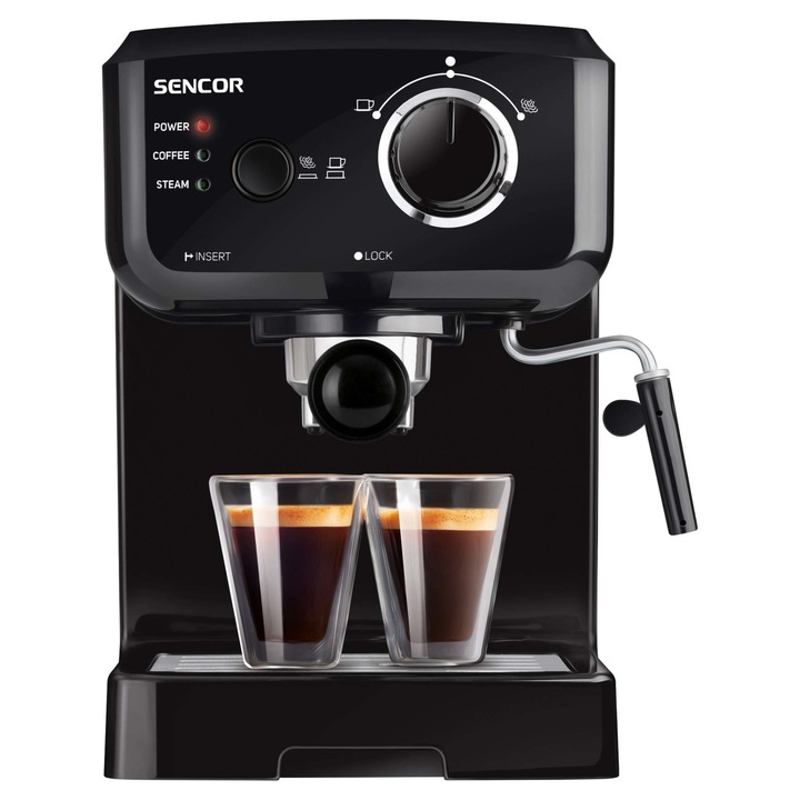 Sencor SES 1710BK Eszpresszó kávéfőző 1,5L, 1140W, fekete