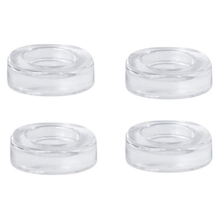 Set 4 picioruse antivibratie HAPPY JOKER, suport antiderapant, incolor