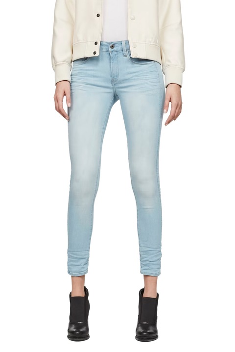 Blugi de dama G-Star RAW 3301 D-Mid Ankle *8693220 16113-40, Talie medie, Picior slim, W28-L32, Albastru deschis