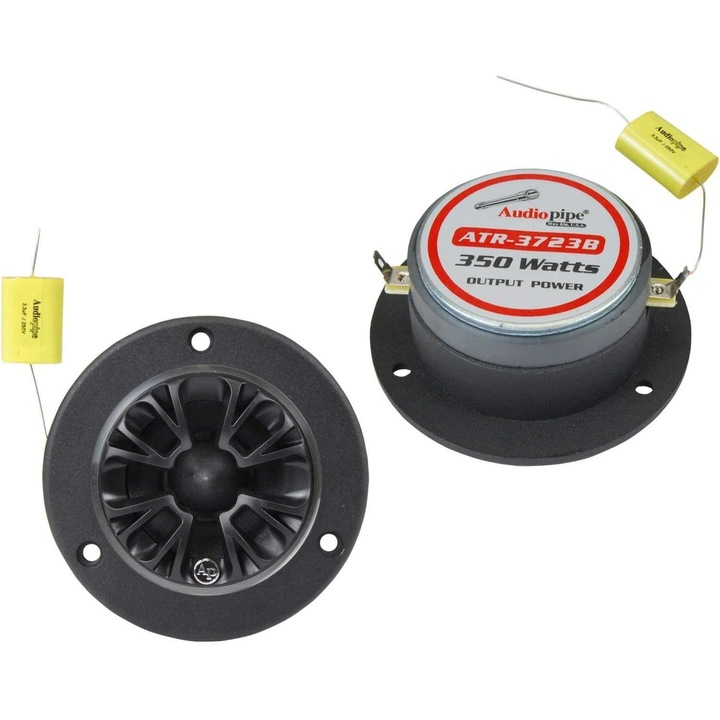 Туитър Високочестотен Говорител Audiopipe ATR-3723B, 350W, Алуминиев корпус, Черен, 1 брой
